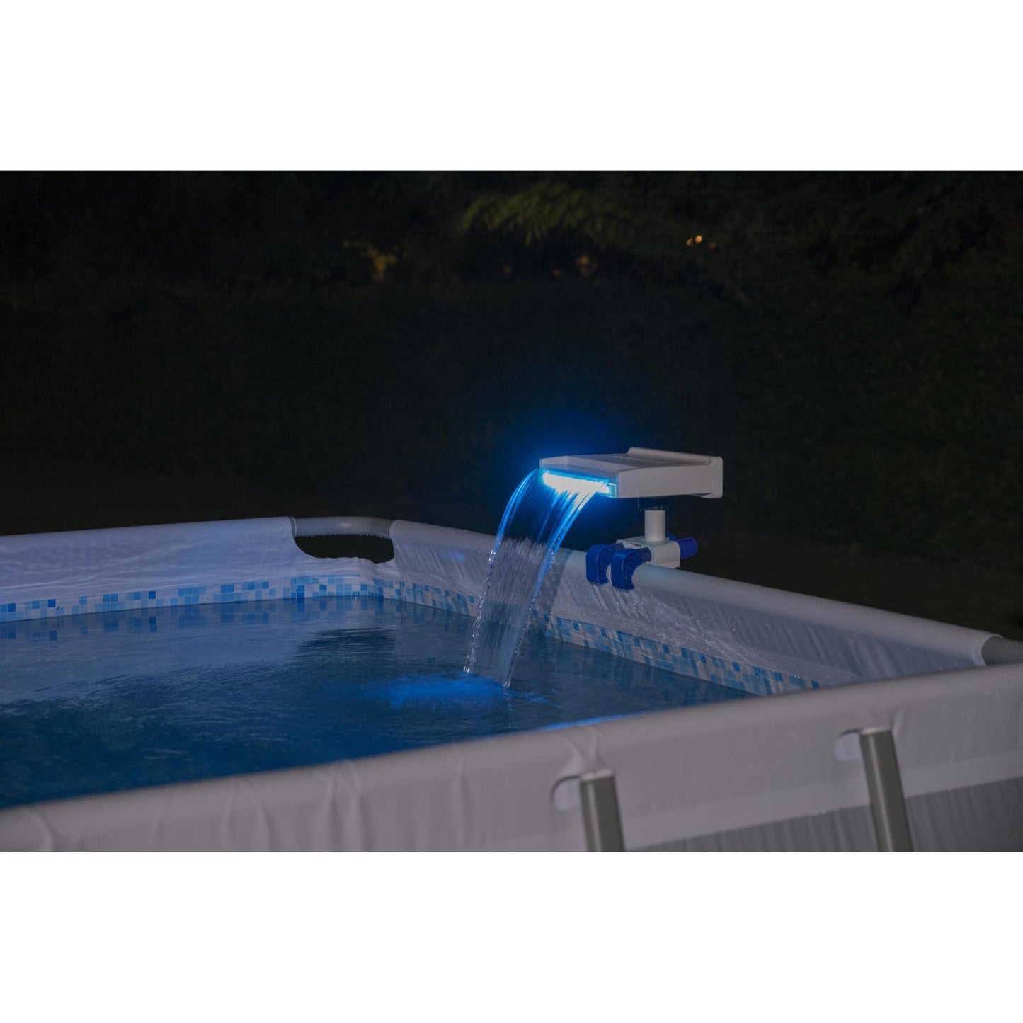 Bestway Above Ground Swimming Pool 7 Colored LED Relaxing Waterfall Cascade