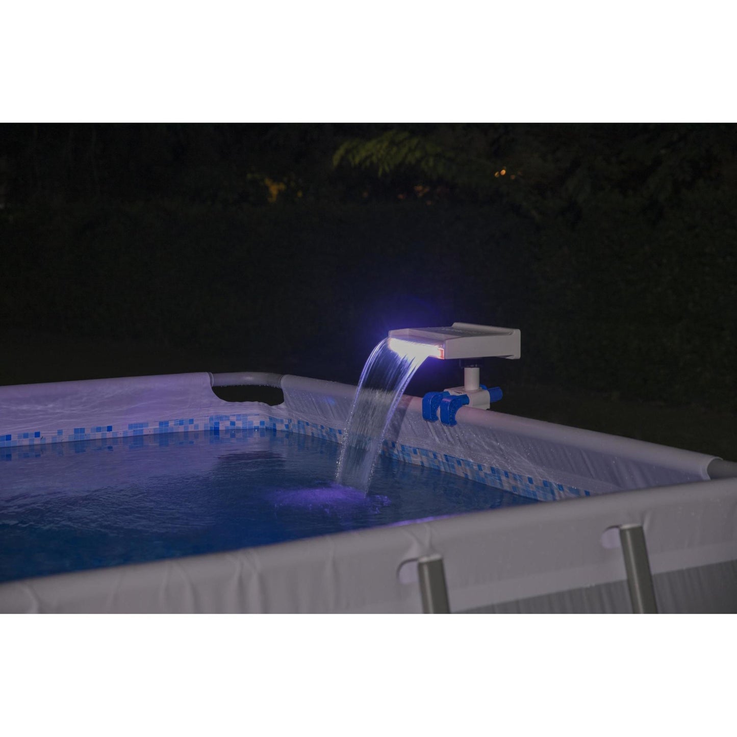 Bestway Above Ground Swimming Pool 7 Colored LED Relaxing Waterfall Cascade