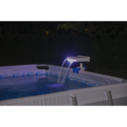 Bestway Above Ground Swimming Pool 7 Colored LED Relaxing Waterfall Cascade