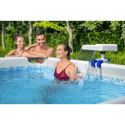 Bestway Above Ground Swimming Pool 7 Colored LED Relaxing Waterfall Cascade