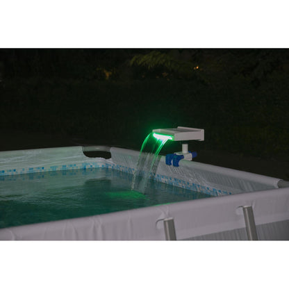 Bestway Above Ground Swimming Pool 7 Colored LED Relaxing Waterfall Cascade
