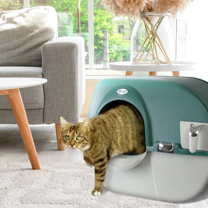 Omega Paw VM-RA15-1-PR Premium Roll 'N Clean Self Cleaning Litter Box, Green