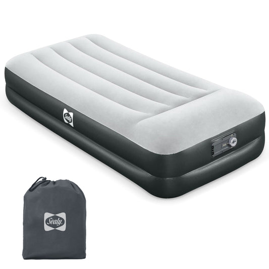 Sealy Tritech Twin Sized 16" Air Mattress Bed 2 Person w/Built-In AC Pump & Bag
