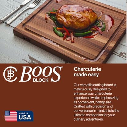 John Boos Walnut Wood Juice Groove Cutting Board w/Boos Block Care Cream, 3 Pack