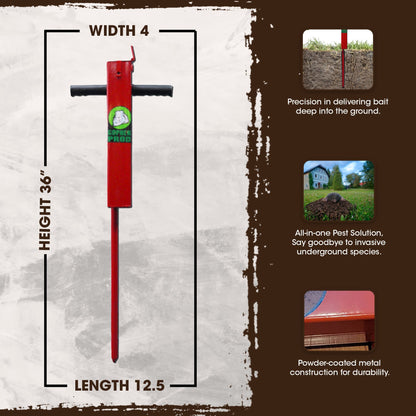 Rugged Ranch MGP1 Professional Home Gopher Prod Pest Control Tool, Red