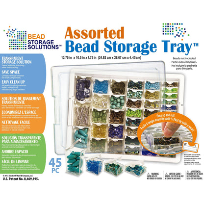 Elizabeth Ward Bead Storage Solutions 45 Piece Craft Supplies Organizer (2 Pack)
