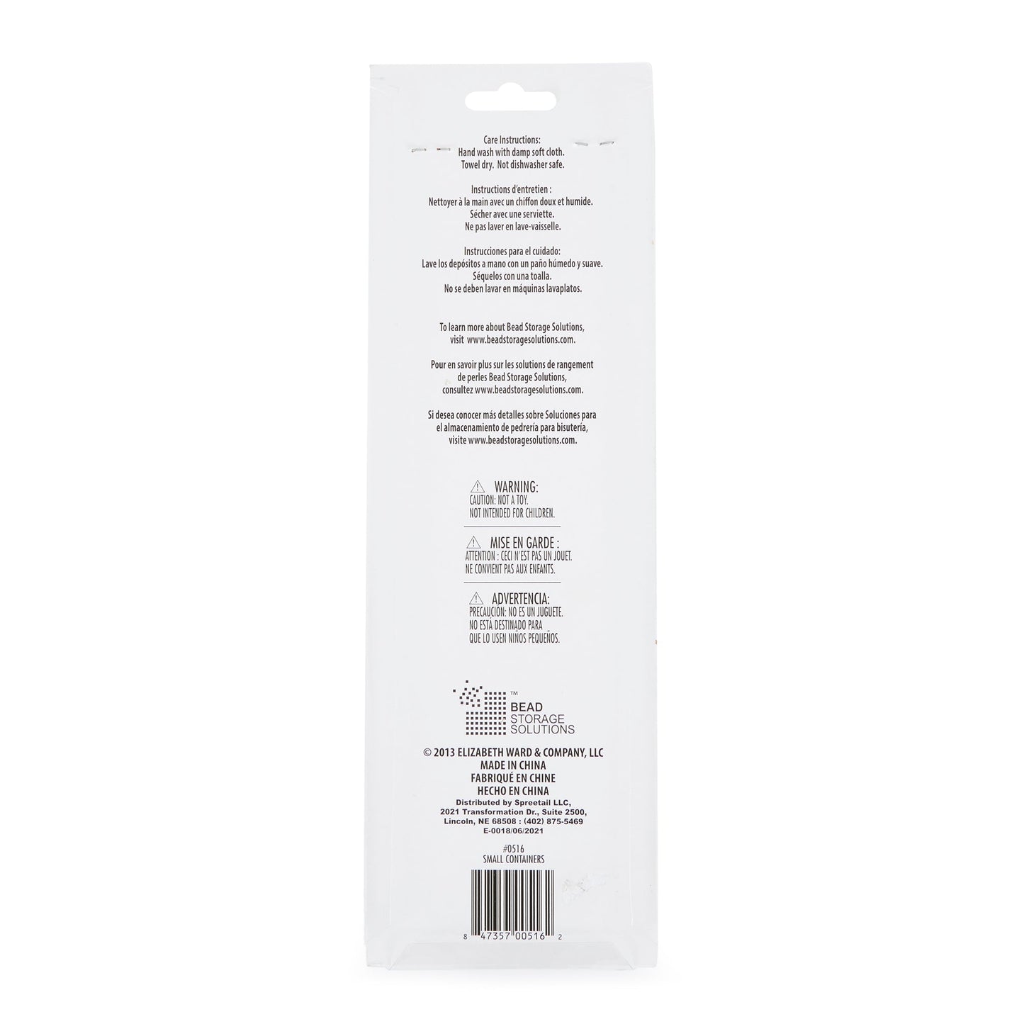 Bead Storage Solutions Craft Organizer w/ Lid and Small 8 Pc Containers (6 Pack)