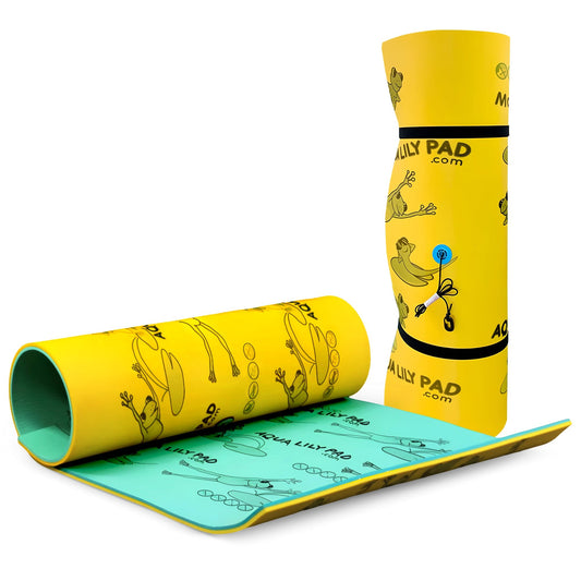 Aqua Lily Pad 12 Foot Original Water Playground Floating Foam Island, Yellow