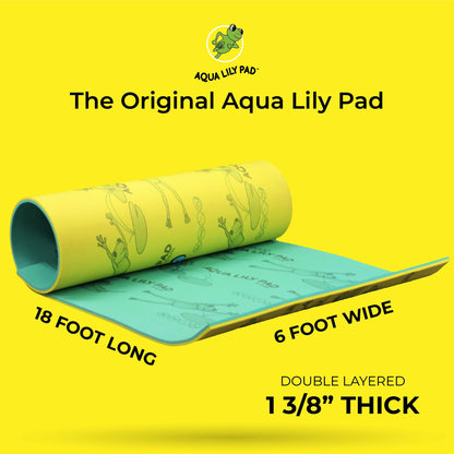 Aqua Lily Pad 18 Ft Long Water Mat Playground Floating Foam Pad for Lake & Pool