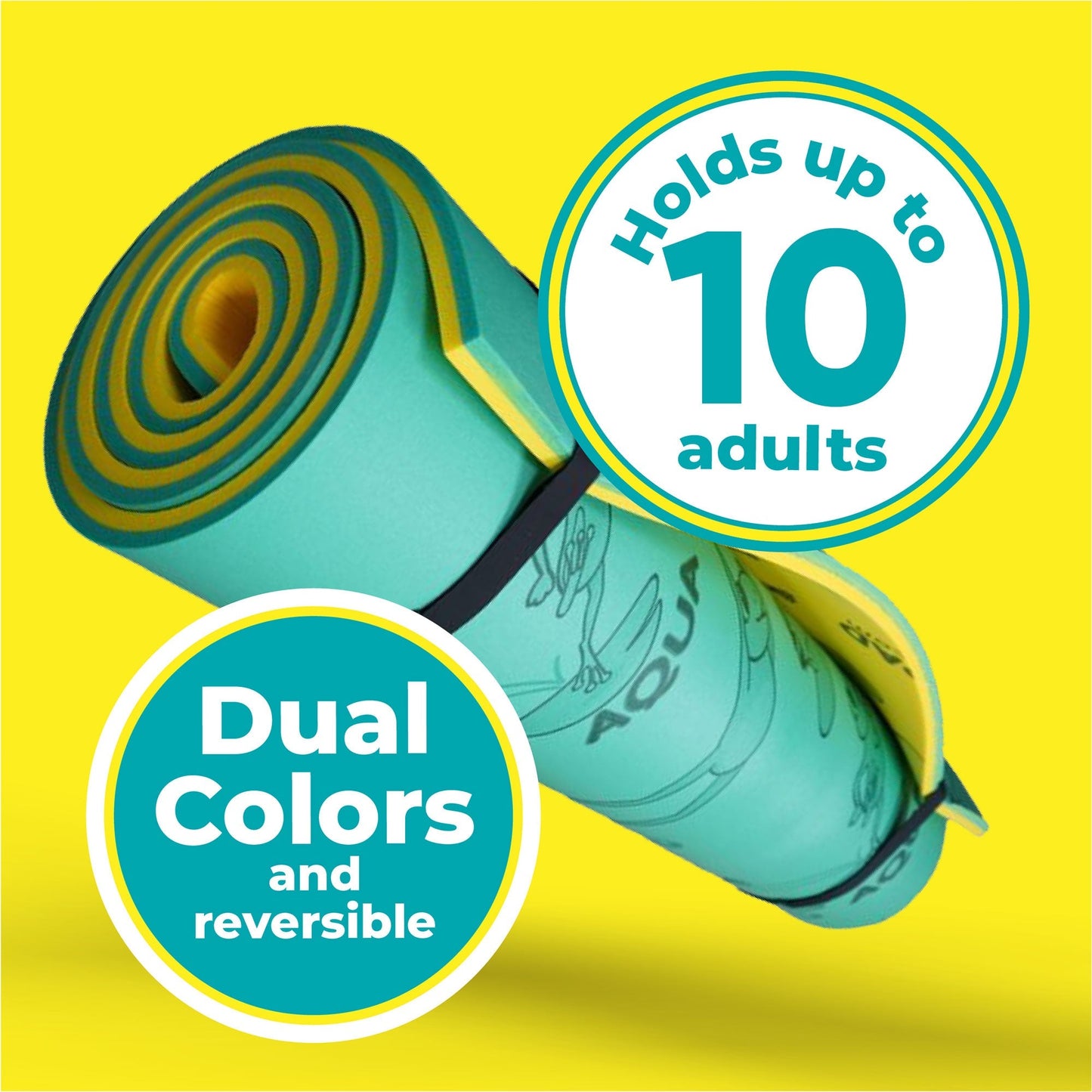 Aqua Lily Pad 18 Ft Long Water Mat Playground Floating Foam Pad for Lake & Pool