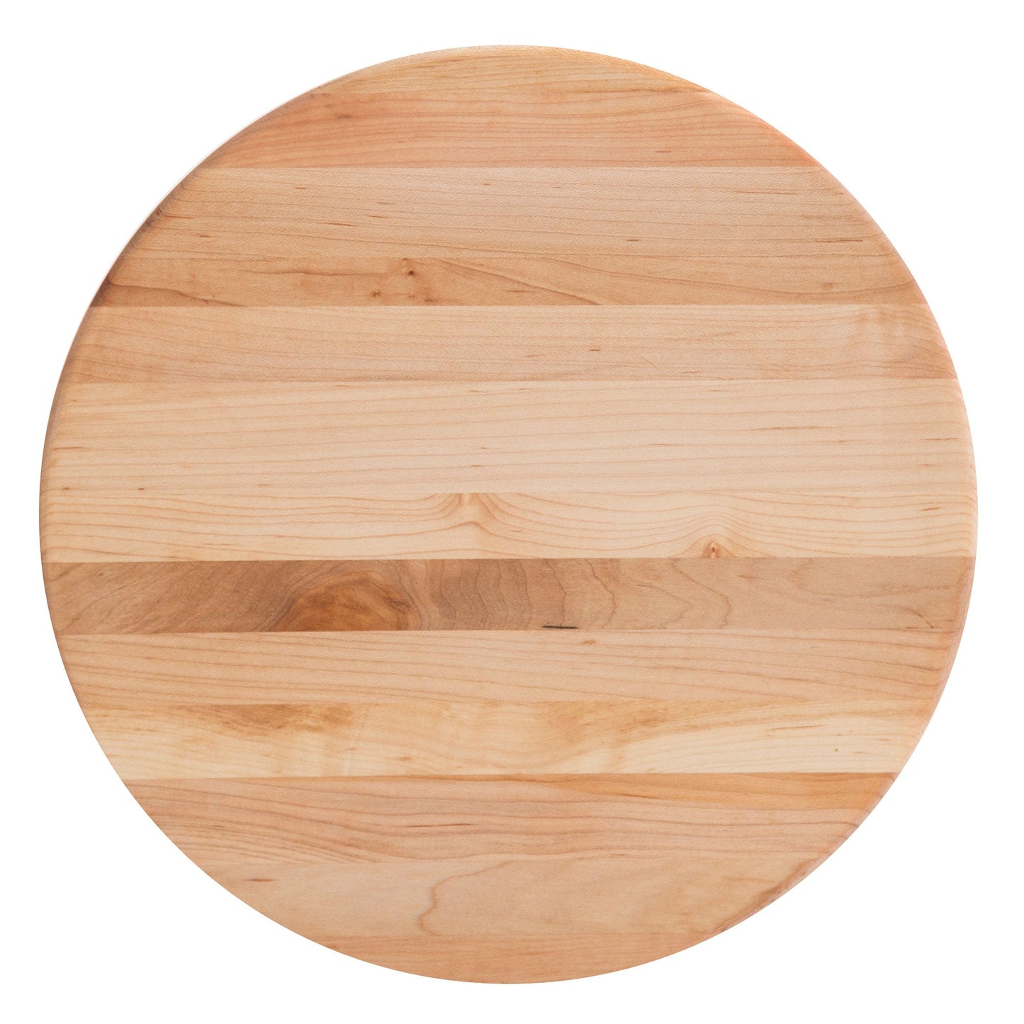 John Boos Maple Wood Edge Grain Round Cutting Board for Kitchen, 12" x 1.5"