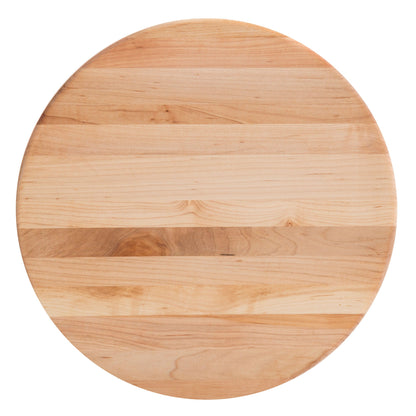 John Boos Maple Wood Edge Grain Round Cutting Board for Kitchen, 12" x 1.5"