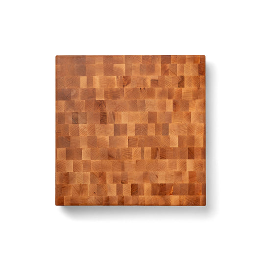 John Boos Large Maple Wood End Grain Chopping Board for Kitchen, 18" x 18" x 3"