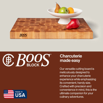 John Boos Large Maple Wood End Grain Cutting Board for Kitchen 20" x 15" x 2.25"