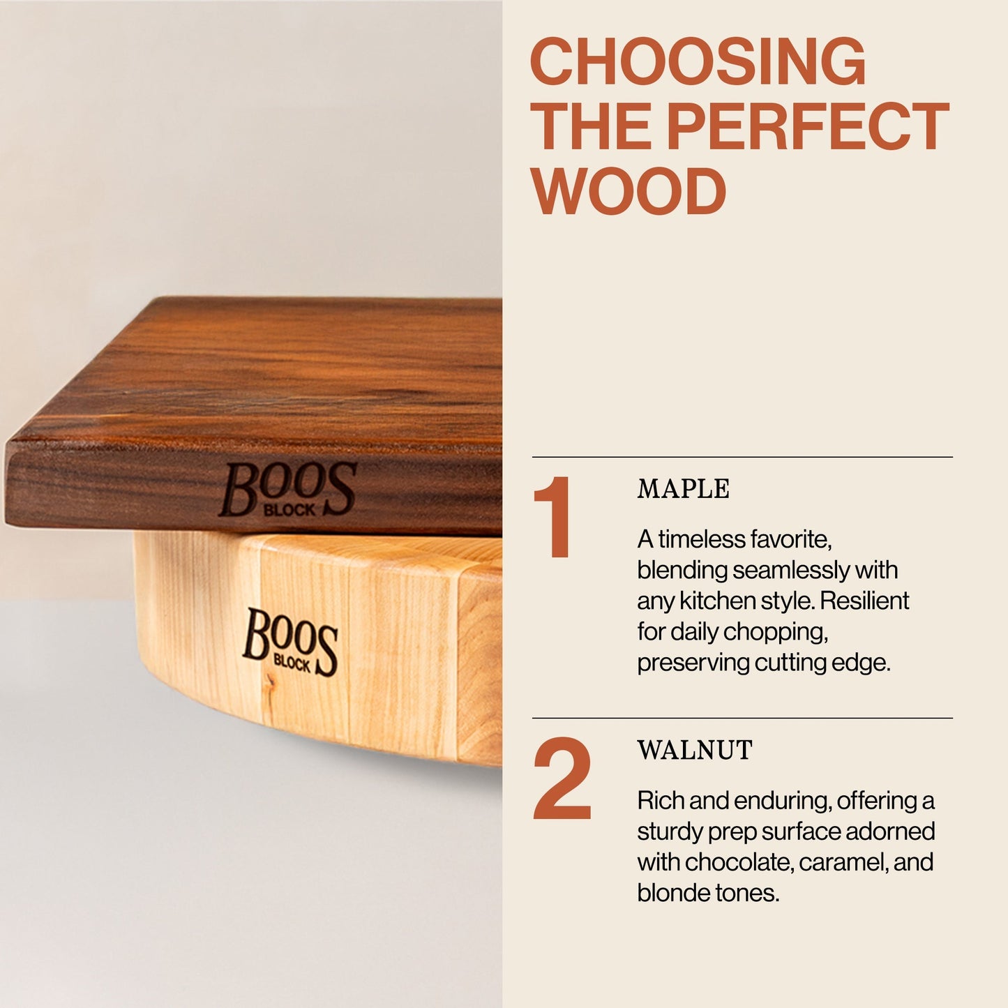 John Boos Large Maple Wood End Grain Cutting Board for Kitchen 20" x 15" x 2.25"