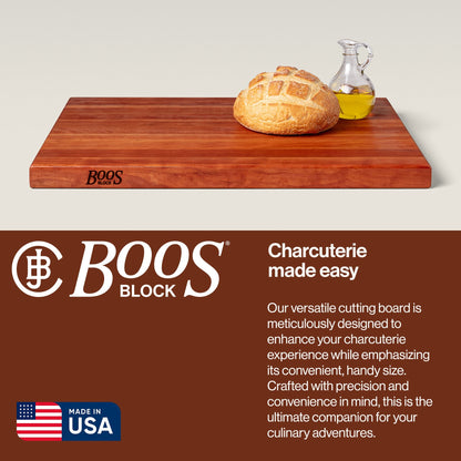 John Boos Cherry Wood Edge Grain Reversible Cutting Board, 24 x 18 x 1.5 Inches