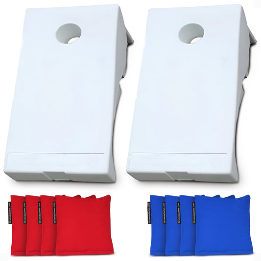 Driveway Games All Weather Indoor/Outdoor Corntoss Bean Bag Cornhole Game, White