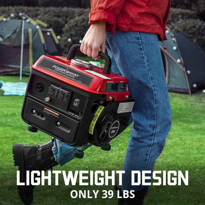 PowerSmart 1200W Gas Fuel Generator Portable for Camping Outdoor, Low Noise with AC Outlet