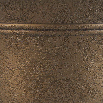 HC Companies Sierra 10 Inch Round Resin Flower Garden Planter Pot, Celtic Bronze