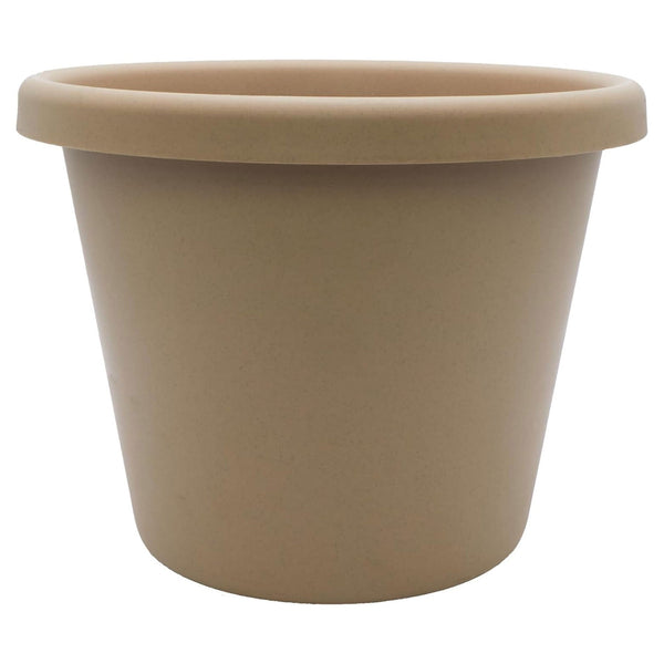 The HC Companies 16" Plastic Indoor Outdoor Classic Flower Pot Planter, Beige