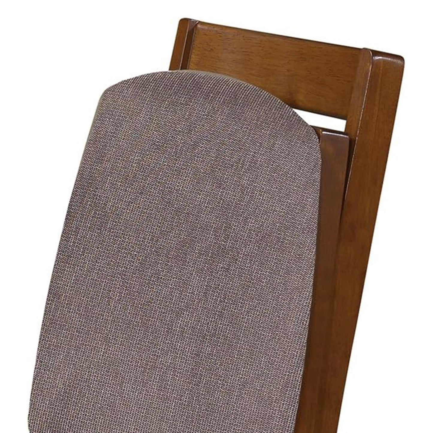 MECO Stakmore Classic Upholstered Seat Folding Chair Set, Fruitwood (2 Pack)