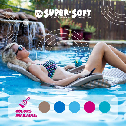 TRC Recreation Super Soft Adjustable Pool Lounger Recliner Float, Tropical Teal