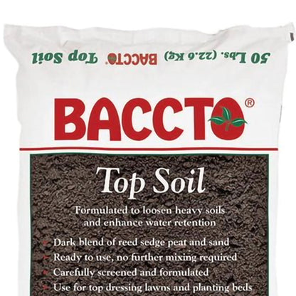 Michigan Peat Baccto Topsoil with Reed Sedge, Peat and Sand, 50lbs (8 Pack)