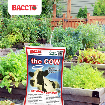 Michigan Peat Baccto Wholly Cow Organic and Composted Manure, 40 Qt, 60 Pack