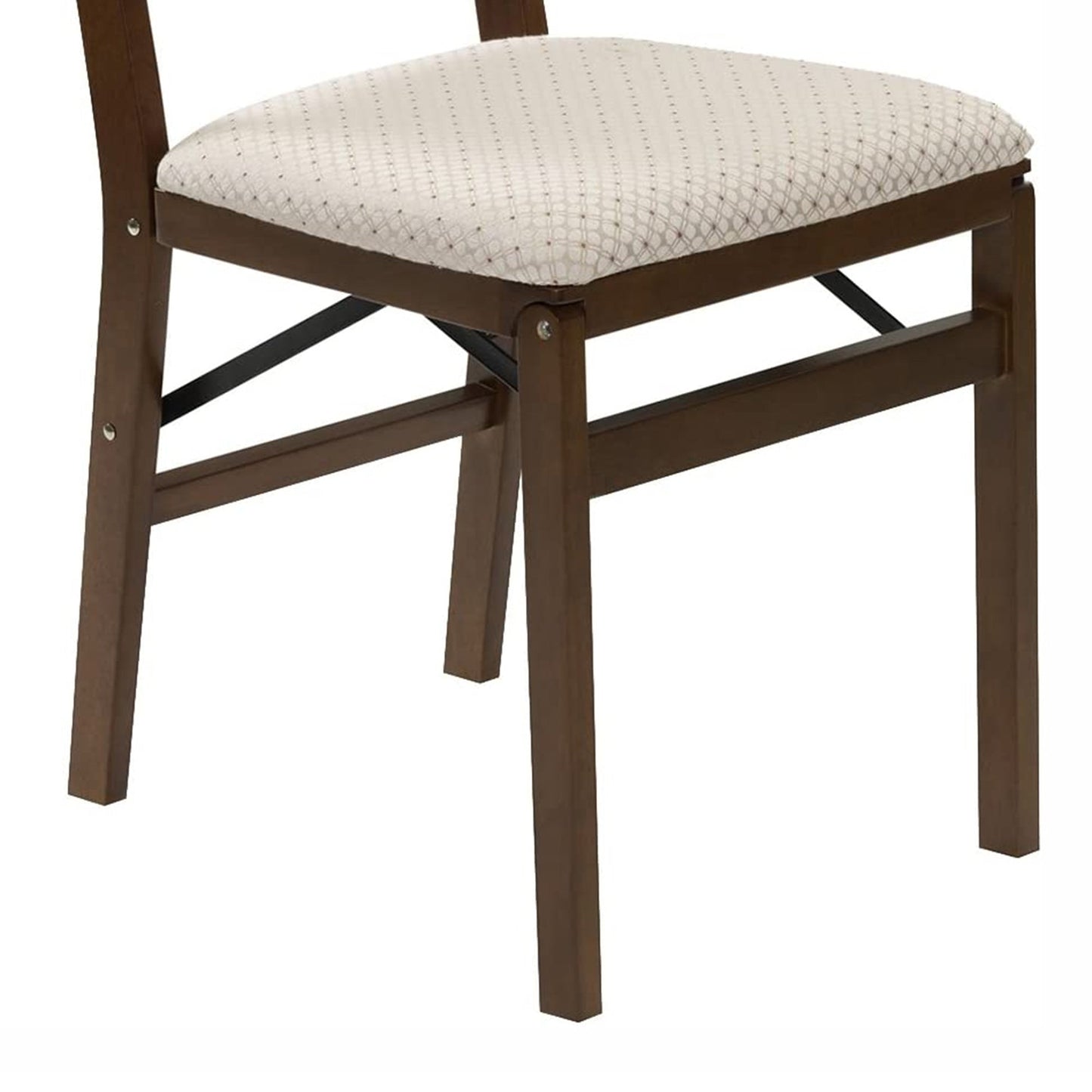 Stakmore Contemporary Upholstered Back Fruitwood Folding Dining Chair (2 Pack)