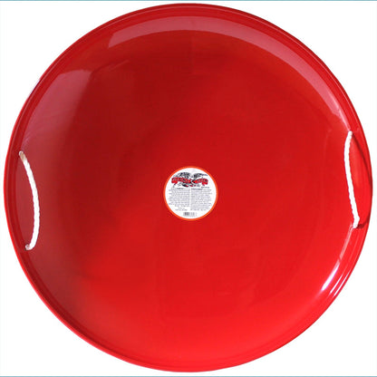 Flexible Flyer Steel Saucer 26" Metal Winter Snow Sled for Kids and Adults, Red