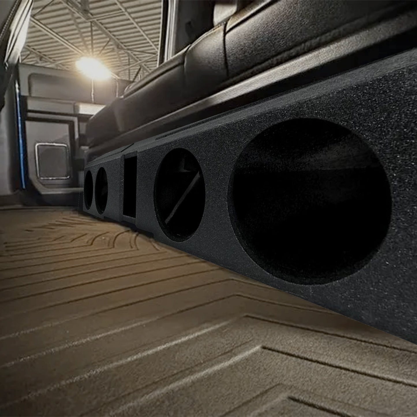 QPower QBFORDFF09408 8 Inch Quad Port Subwoofer Box for Ford F150 and F250/350 - Find Fresh Goods