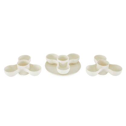 The HC Companies 8" Pixie Indoor Stacking Succulent Planter Pot, Vanilla Bisque