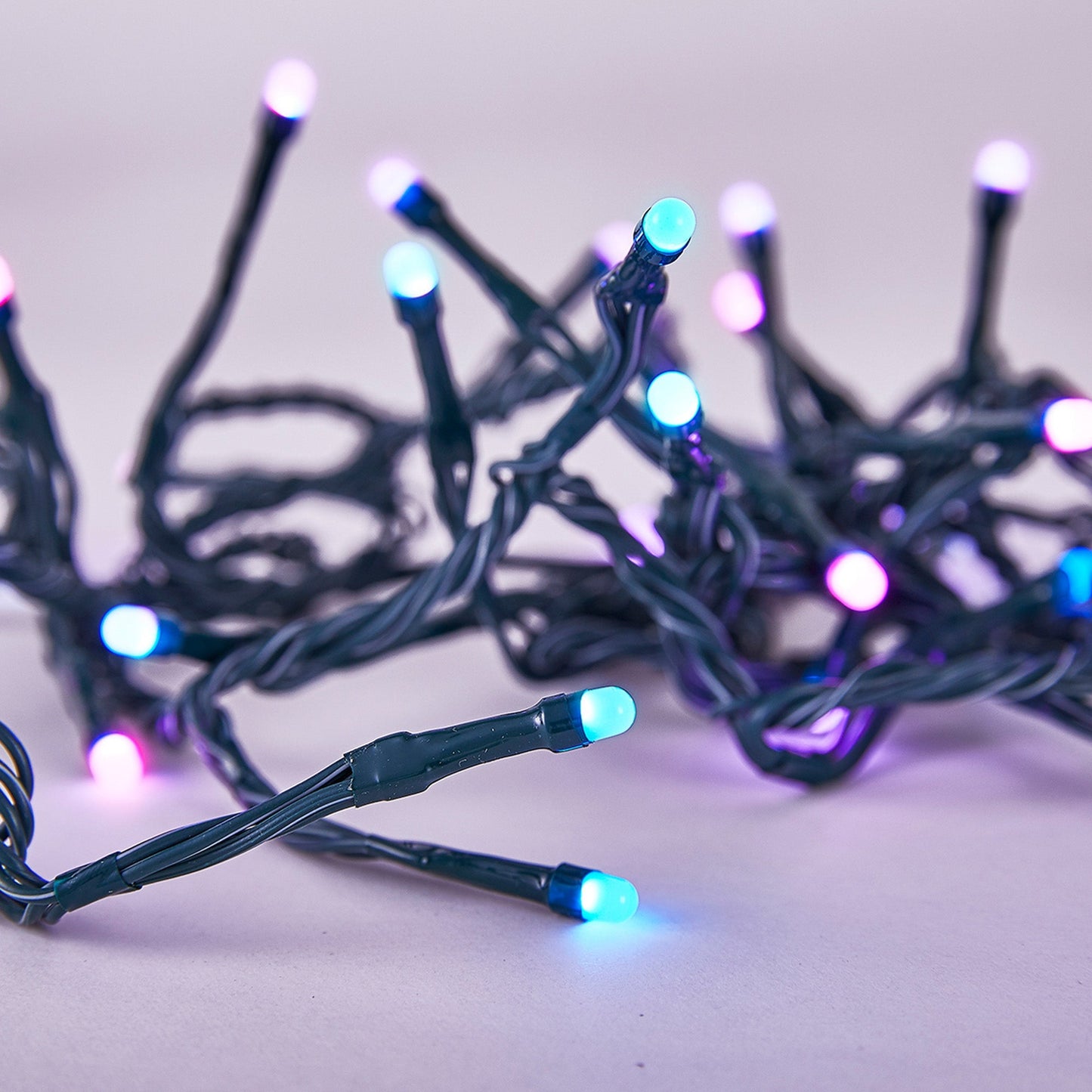 Home Heritage 16.3' Wrapped Dome Holiday Lights, App Control, 50 RGB LEDs,6 Pack