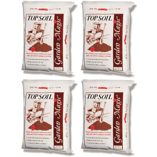 Michigan Peat Garden Magic Organic Planting Potting Soil, 40 Pound Bag (4 Pack)