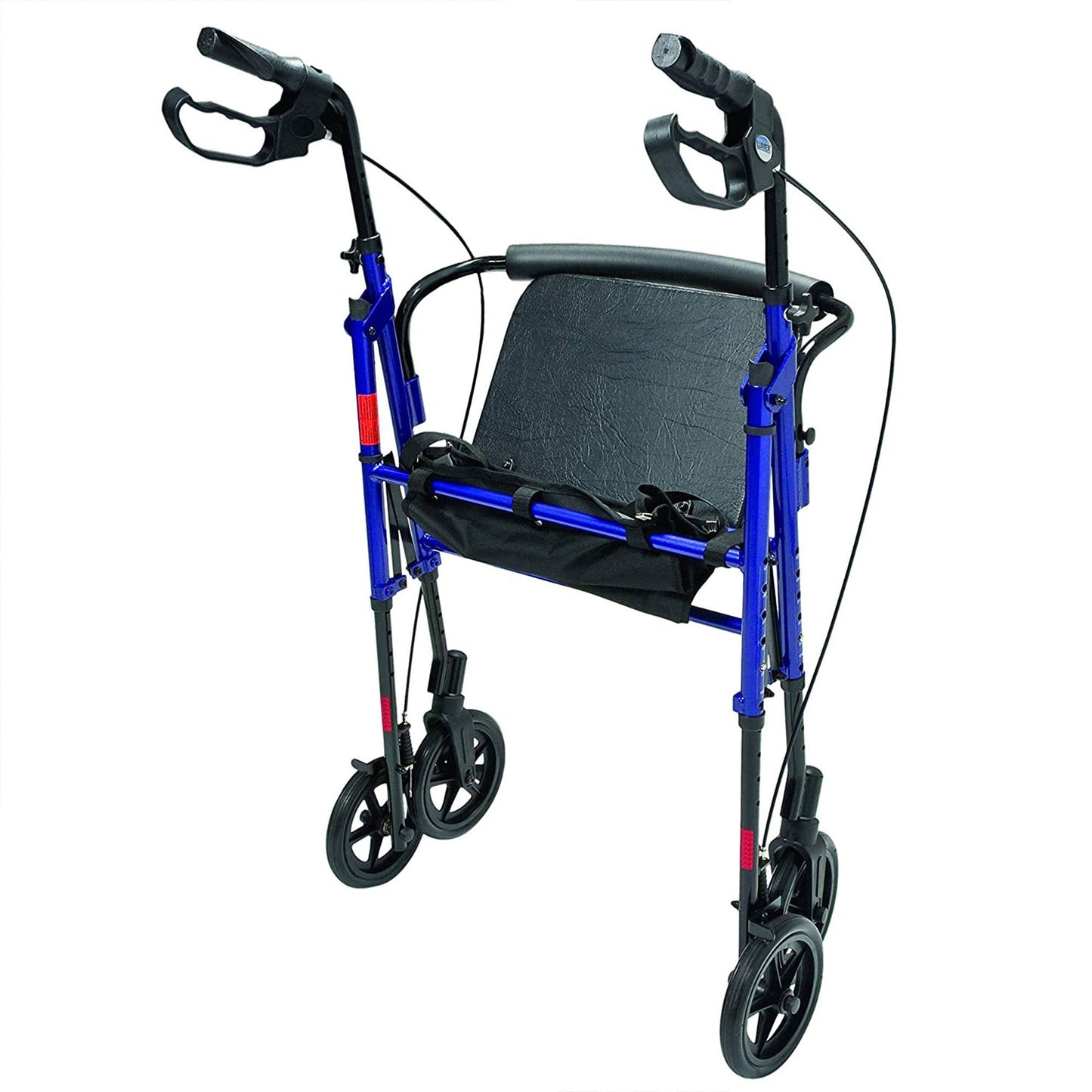 Lumex Set N' Go Wide 2-In-1 Height Adjustable Rollator Walker with Pouch, Blue - Find Fresh Goods