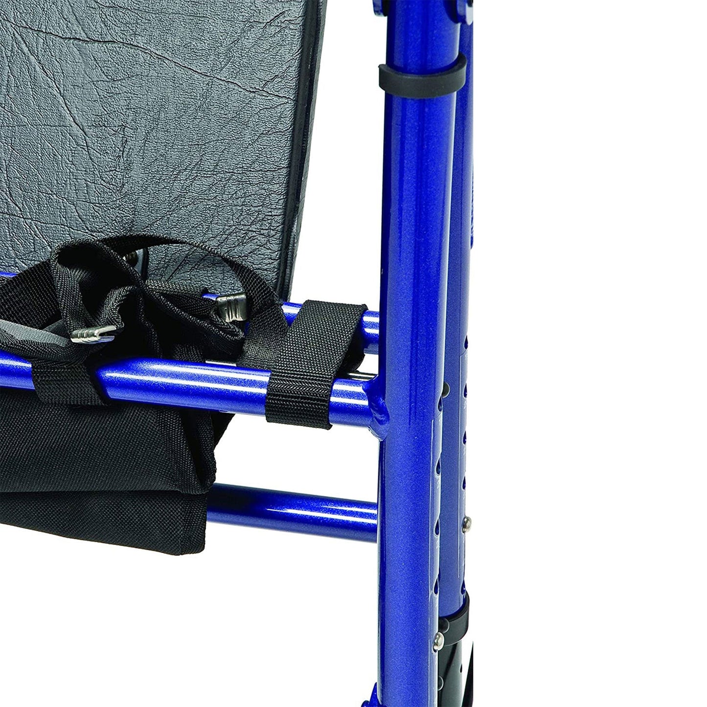 Lumex Set N' Go Wide 2-In-1 Height Adjustable Rollator Walker with Pouch, Blue - Find Fresh Goods