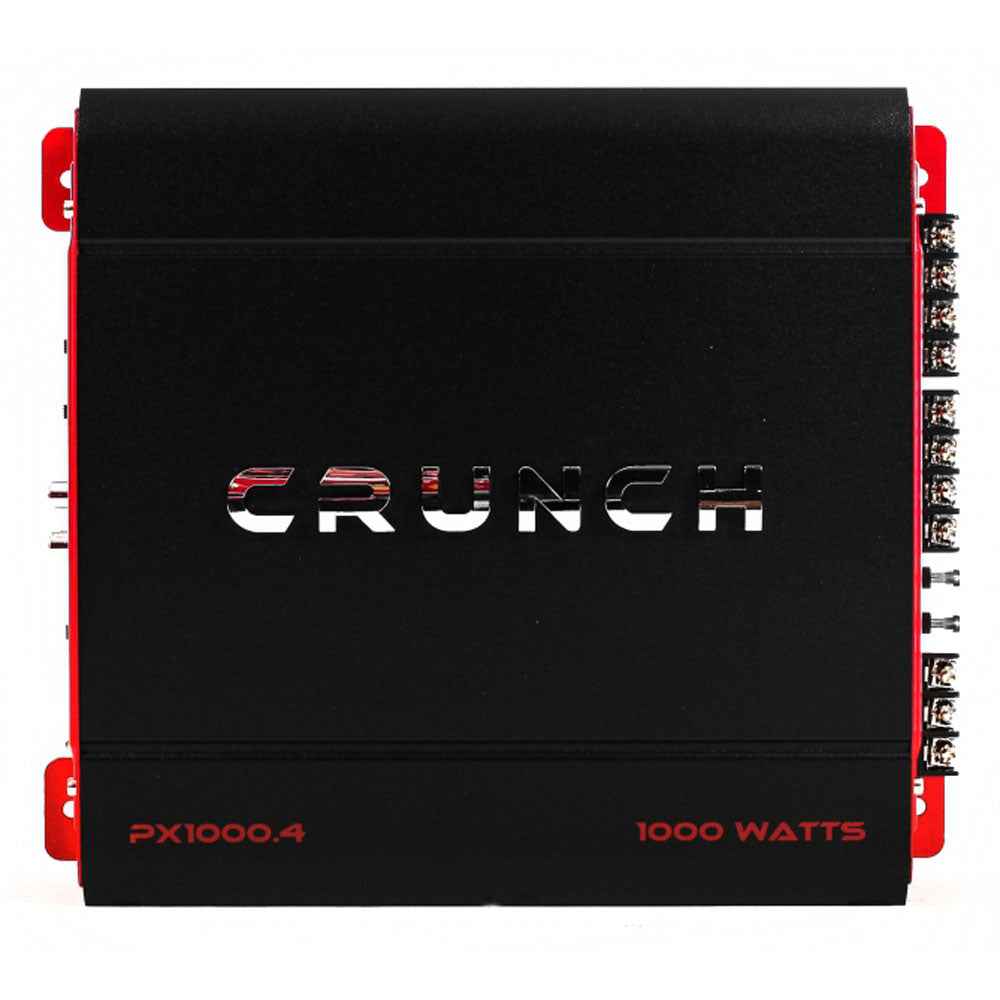 Crunch 4 Channel 1000W A/B Class Stereo Amplifier (2 Pack) & Wiring Kit