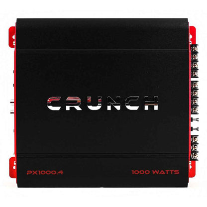Crunch 4 Channel 1000W A/B Class Stereo Amplifier (2 Pack) & Wiring Kit