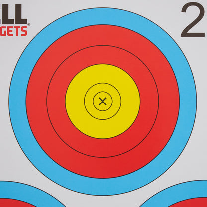 Morrell Targets Archery NFAA Official 3 Spot Paper Target Face, 100 Count Pack