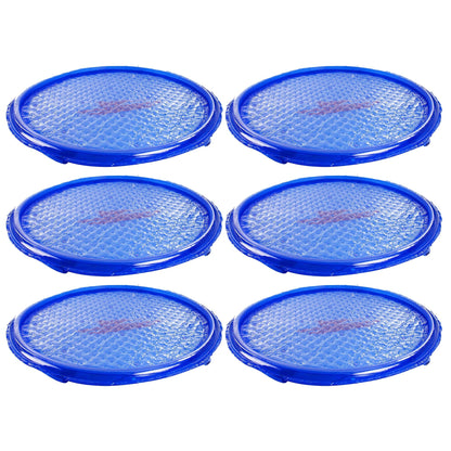 Solar Sun Rings UV Resistant Pool Spa Heater Circular Solar Cover, Blue (6 Pack)
