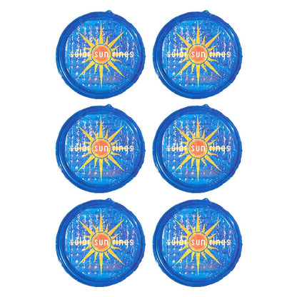 Solar Sun Rings UV Resistant Pool Spa Heater Circular Solar Cover, Blue (6 Pack)