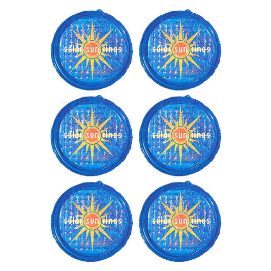 Solar Sun Rings UV Resistant Pool Spa Heater Circular Solar Cover, Blue (6 Pack)