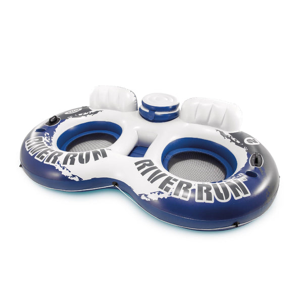 Intex River Run 2 Person  Inflatable Tube Raft Float with Cooler for Pool & Lake