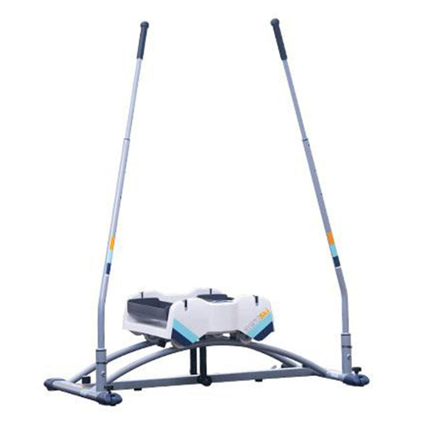 Aeroski 2.0 Ski Fitness Workout Machine with Recoil Spring Resistance, Gray