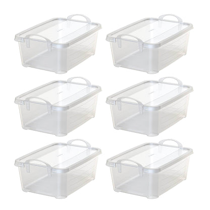 Life Story 14 Qt Plastic Box (6 Pack) with 55 Qt Storage Container (6 Pack)