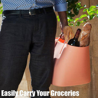 Life Story Tub Basket 25 Liter Plastic Storage Tote Bin with Handles (18 Pack)