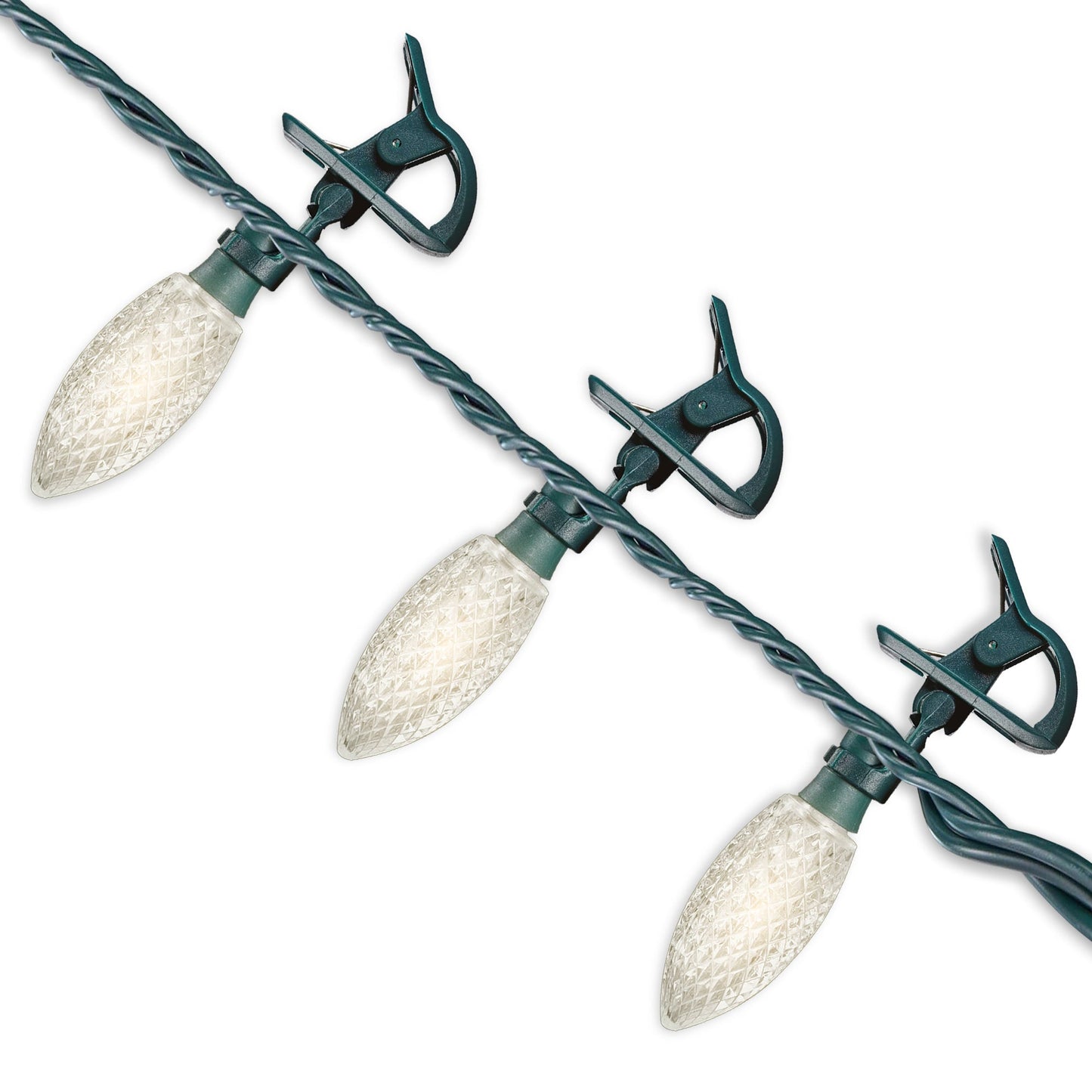 NOMA Quick Clip 66.8' LED Oudoor Christmas String Lights, 100 Warm White Bulbs