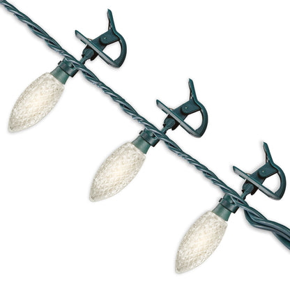 NOMA Quick Clip 66.8' LED Oudoor Christmas String Lights, 100 Warm White Bulbs