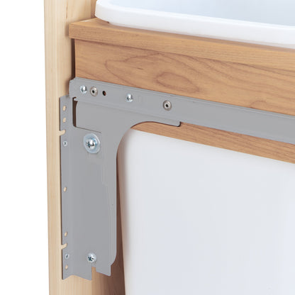 Rev-A-Shelf Double Pullout Top Mount Trash Cans 35 qt., White, 4WCTM-18DM2-175