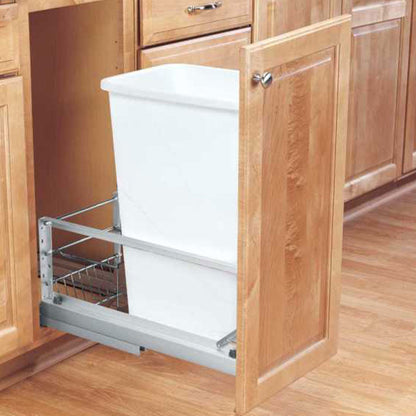 Rev-A-Shelf Single Pullout 50 qt. Kitchen Trash Can w/ Soft-Close, 5349-1550DM-1